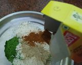 A picture of step 2 of Palak chole cheese kabab.