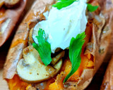 Foto del paso 4 de la receta: Boniatos asados rellenos de portobellos