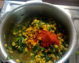 A picture of step 5 of Dal palak.