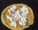 A picture of step 3 of Besan chilla.