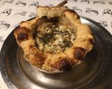 Une image de l'étape 8 de Pâtisson au four,farce maison et pecorino.