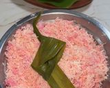 Foto langkah ke 4 dari resep Kelapa Parut Pink (Buah Naga) untuk Baluran Lupis/Kue Lainnya.
