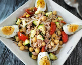 Foto del paso 6 de la receta: Ensalada de garbanzos con calabacín, atún y huevo