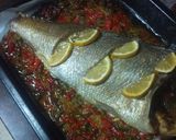 Foto del paso 5 de la receta: Sama con verduras y papas embarradas al horno