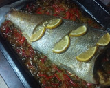 Foto del paso 5 de la receta: Sama con verduras y papas embarradas al horno
