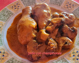 Foto del paso 9 de la receta: Pollo en salsa con ciruelas y champiñones