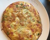 A picture of step 6 of Bacon, asparagus and blue cheese frittata.