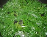 A picture of step 1 of Palak(spinach) paneer.