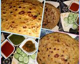 A picture of step 6 of بیسن کے مصحالے دار پراٹھے 😋.