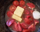 A picture of step 2 of California Farm Spaghetti with Pepperoni, Zucchini, Tomato Sauce.