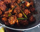 A picture of step 6 of Chicken 65.