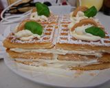 Pas rețetă Tort de gofre cu cremă de vanilie și oreo 10 fotografie