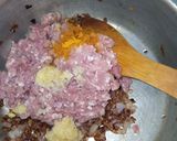A picture of step 8 of Cabbage Qeema.