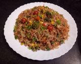 A picture of step 9 of Vegetables Fried Rice.