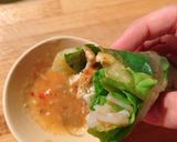 Hình bước làm 3 của món Bánh tráng cuốn chay