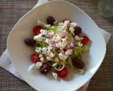 A picture of step 4 of Greek salad.