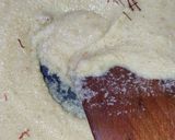 A picture of step 5 of Suji Besan Ka Zaffroni Halwa.