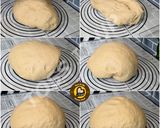 A picture of step 2 of No Egg No Maida Pure Veg Cheesy Garlic Bun And Swirl From Scratch Two Design One Dough.