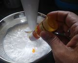 A picture of step 3 of Raj bhog icecream with butter scotch crunches.
