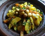A picture of step 5 of Lamb Tagine with Potatoes and Olives.
