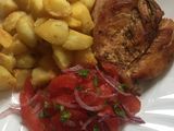 Tasty pan fried chicken breast