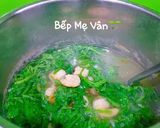 Hình bước làm 3 của món Canh rau tần ô nấu tôm tươi