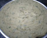 A picture of step 4 of Moong dal Dhokla.
