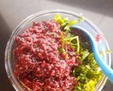 A picture of step 4 of Black rice tangy salad.