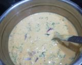 A picture of step 4 of Methi Pakoda Kadhi.