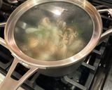 A picture of step 1 of Chicken Alfredo.