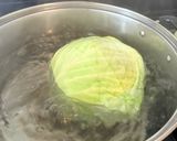A picture of step 2 of Beef and Rice Stuffed Cabbage Rolls.