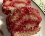 A picture of step 16 of Strawberry Coconut Swiss Roll.