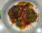 A picture of step 6 of Rajma tikki chaat.