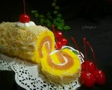 Foto langkah ke 5 dari resep Japanese Roll Cake Kukus keju#Pr_recookanekabolkus.