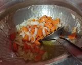 A picture of step 3 of Veg fried rice.