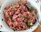 Hình bước làm 3 của món Canh Bí xanh dồn thịt nấm