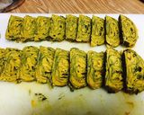 A picture of step 8 of Alu Vadi  (taro, arbi, colocasia leaves vadi) / Pathra/ Pathrode.