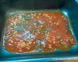 Foto del passaggio 5 della ricetta Lasagne di pane carasau con ragù di pollo e crescenza di capra