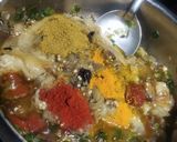 A picture of step 8 of Ringna no olo(kathiyawadi dhaba style).