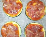 A picture of step 6 of Zucchini Mini Pizzas with Ham and Manchego Cheese 🌱🍕.