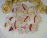 Foto langkah ke 4 dari resep Oatmeal Pisang & Apel.