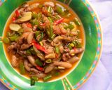 Foto langkah ke 8 dari resep Tumis Cumi Asin & Buncis Saus Tiram.