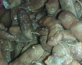 A picture of step 3 of Kunun gyeda da kosai.