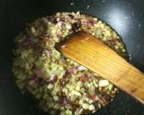A picture of step 1 of Kadai paneer.