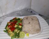 A picture of step 11 of 2 pack / rice & bean's with sweet potato salad.