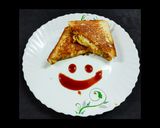 A picture of step 9 of Veg cheese sandwich.