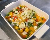 Une image de l'étape 5 de Dos de cabillaud aux poivrons multicolores et agrumes.