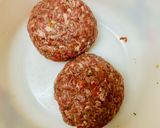 A picture of step 4 of Cheddar cheeseburger with potatoes and salad.