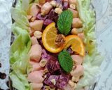 A picture of step 5 of Apple beetroot salad with orange vinaigrette😋😋😋.