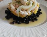 Foto del paso 10 de la receta Judías negras con mango y ceviche de gambas